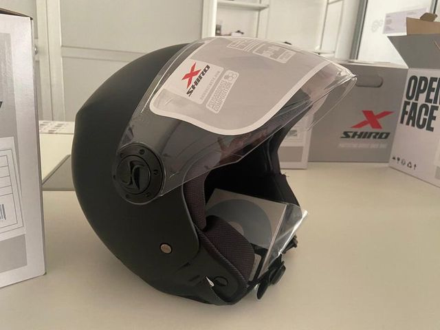 Casco Moto Jet SHIRO SH-62 Negro Mate NUEVO FABRIC