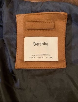 Chaqueta Bershka ante marrón Talla M