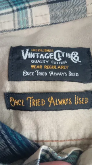 Camisa cuadros Jack&Jones Vintage Talla M