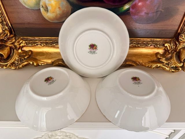 3 Taças Royal Albert Old Country Roses 16cm