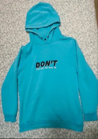 Sudadera Bershka Turquesa Talla S