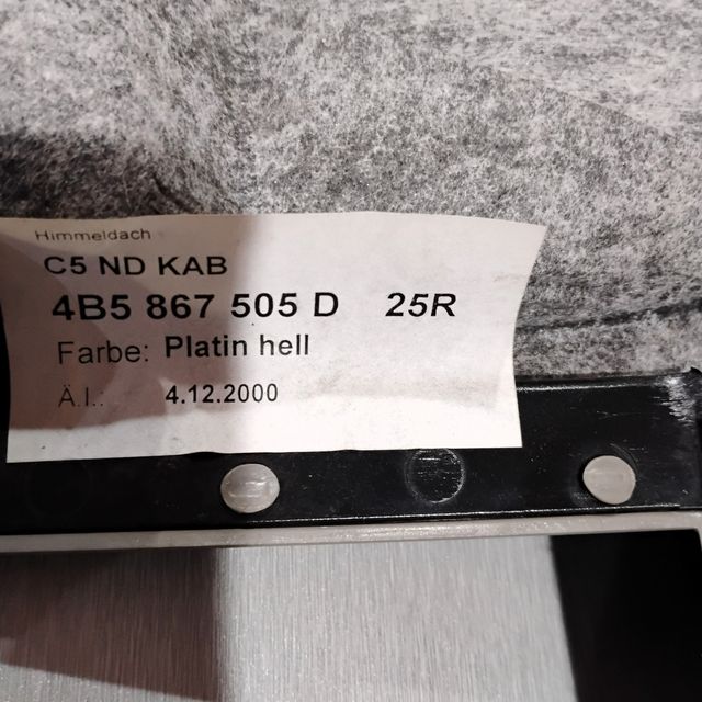Revestimiento de Techo de Audi A6/S6 Berlina C5 4B