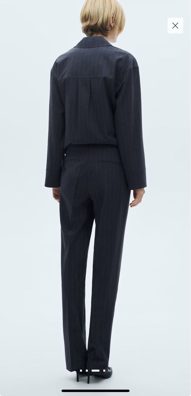 Pantalón recto raya diplomática Talla XS mango