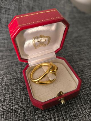 Hermes Ring anillo para pañuelos –LUJO– Oro Dorado
