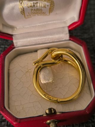 Hermes Ring anillo para pañuelos –LUJO– Oro Dorado