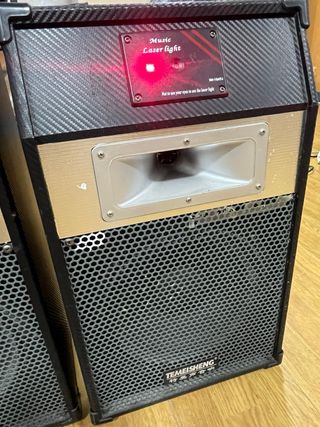 2 Altavoces Vintage TEMEISHENG Negros/Dorados