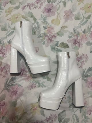 Botines plataforma Shein blancos talla 35