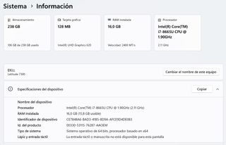 Ordenador portátil DELL Latitude 7300