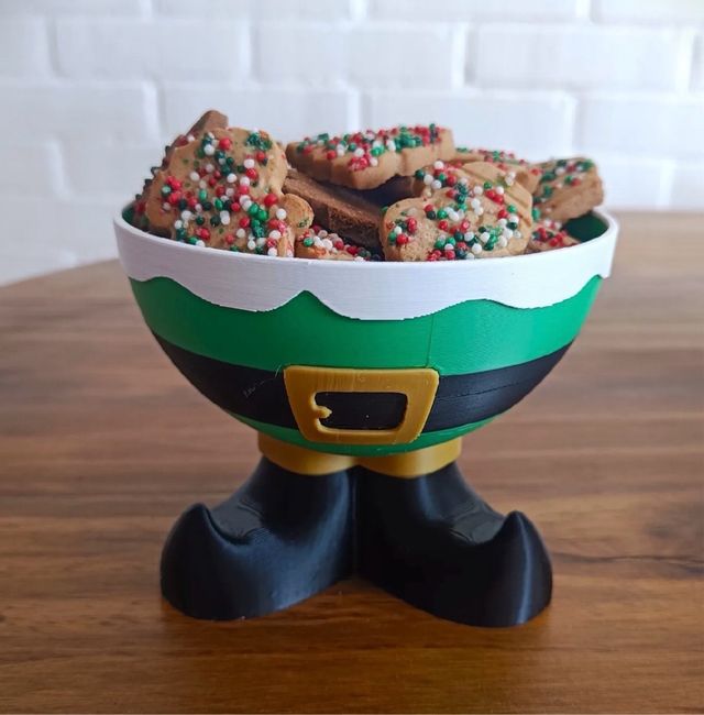 Ciotola Natale Elfo e Babbo Natale