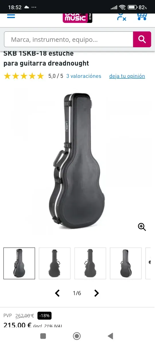 Guitarra Acústica con Estuche