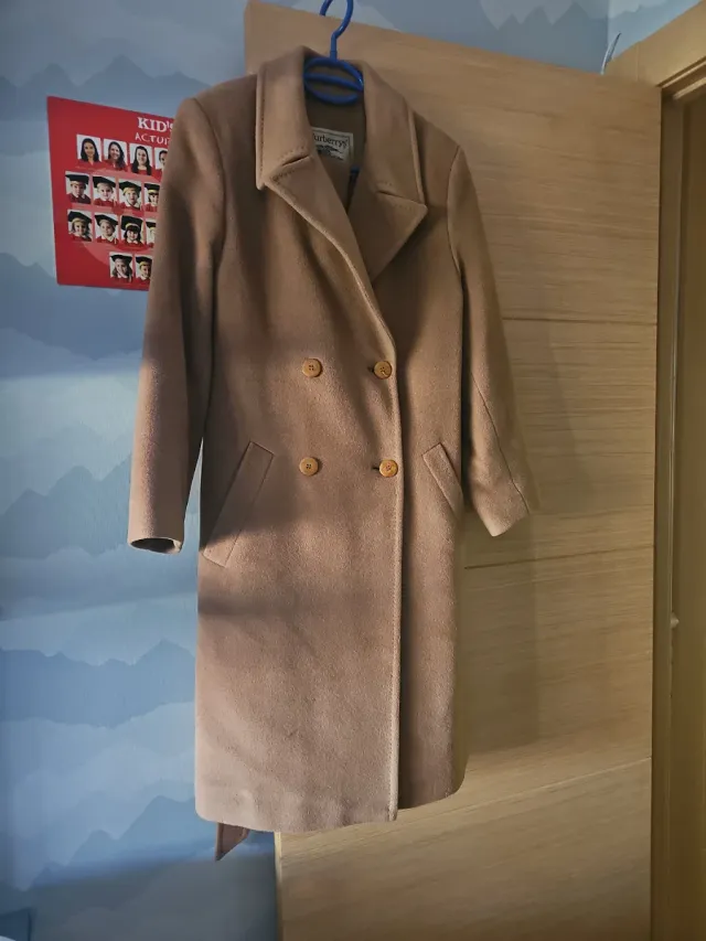 Abrigo Burberrys Lana Beige T. 38-40 Cinturón