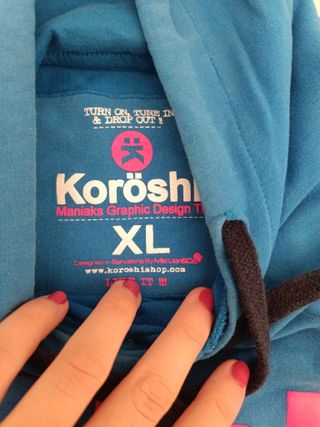 Sudadera Koröshi Hombre Azul