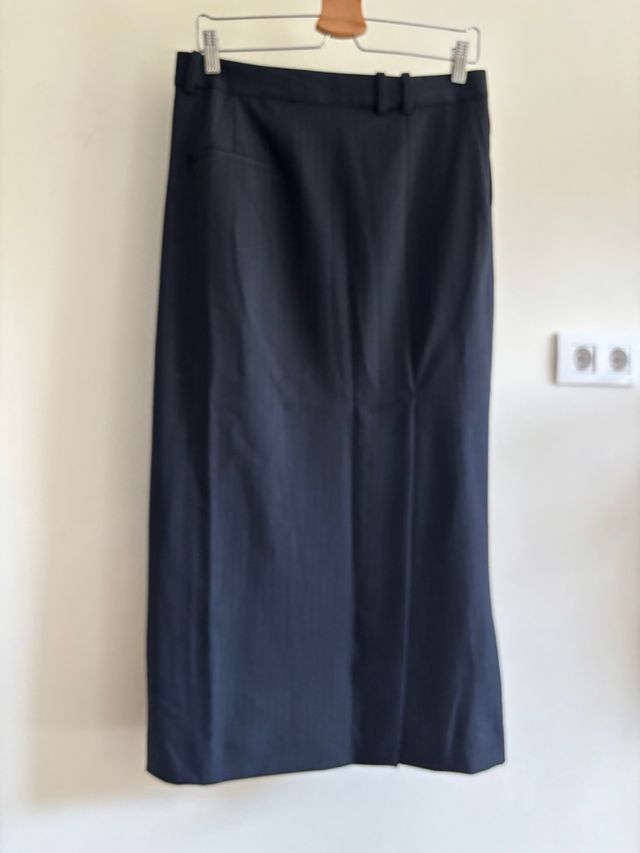 Traje Zara Chaqueta y Falda Negro