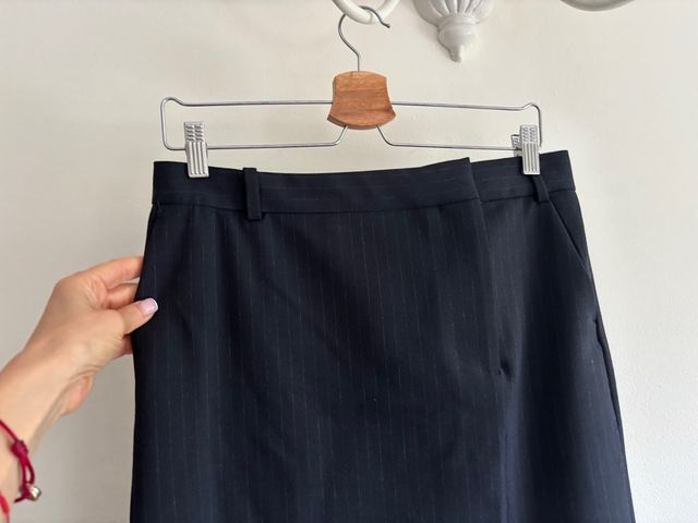 Traje Zara Chaqueta y Falda Negro