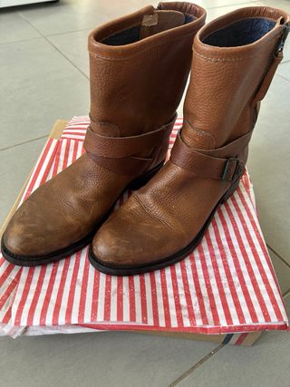 Botas de cuero mujer marrones