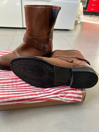 Botas de cuero mujer marrones