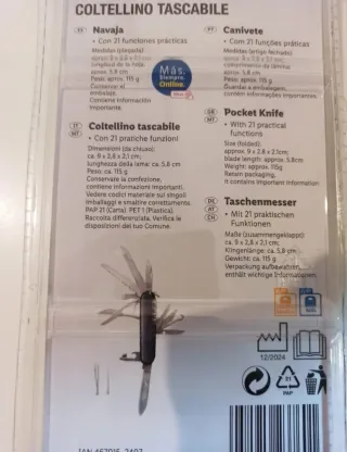 Navaja Cuchillo Multiusos 21 Funciones