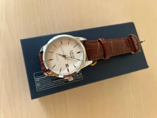 Reloj LIGE para hombre - Marrón y Plateado