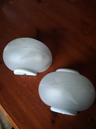 Coppia applique vintage anni 60 vetro