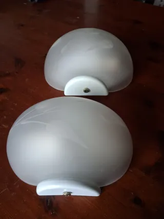 Coppia applique vintage anni 60 vetro