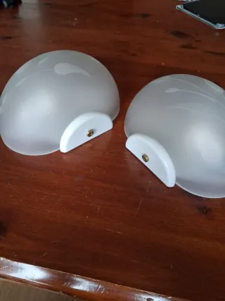 Coppia applique vintage anni 60 vetro