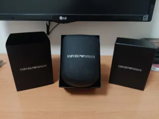 Reloj Emporio Armani Rectangular Plata Negro