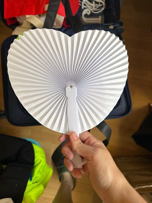 Abanico Corazón Blanco
