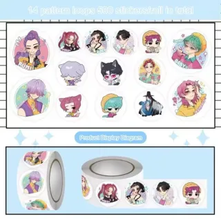 500 Pegatinas estilo anime