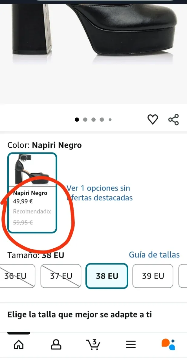 Zapatos Mustang tacón plataforma negros