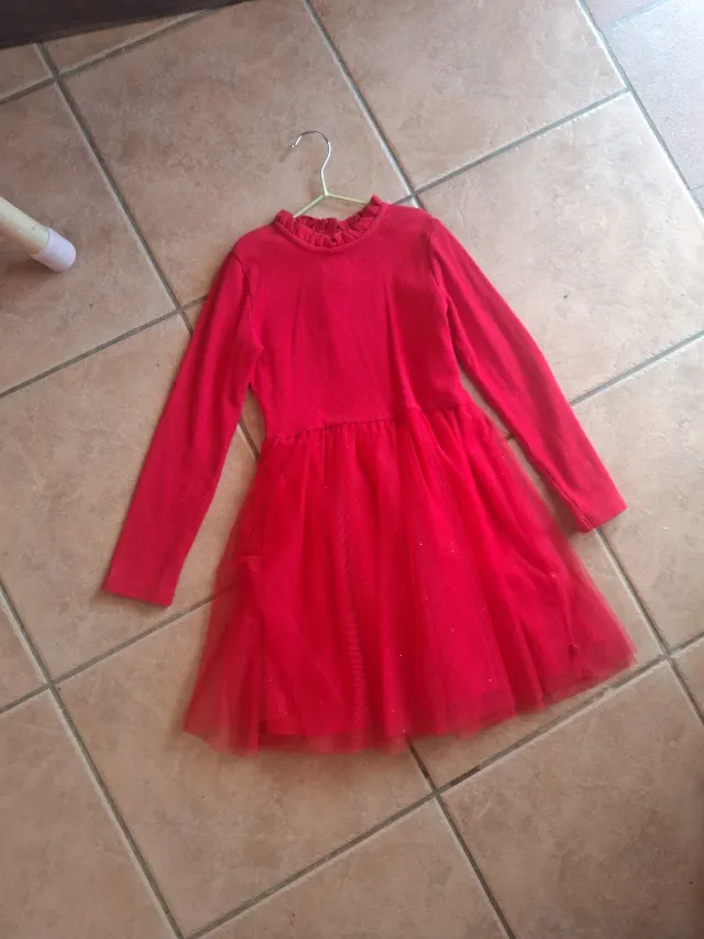 Vestido rojo Okaidi niña ideal Navidad