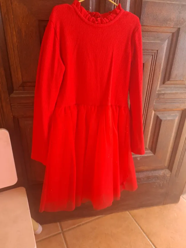 Vestido rojo Okaidi niña ideal Navidad