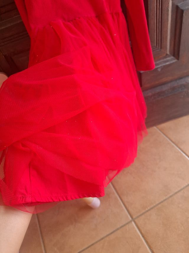 Vestido rojo Okaidi niña ideal Navidad