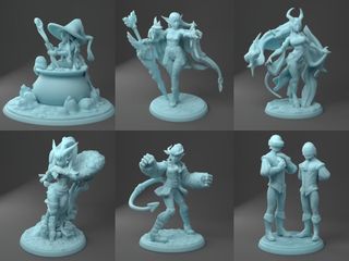 Pack Infernal Miniaturas Rol Resina 3D