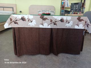 Mesa Camilla Completa Tela y Cristal