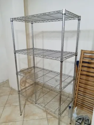 Scaffale acciaio componibile grigliato