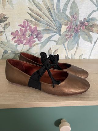 Bailarinas Bimba y Lola Piel Doradas T37