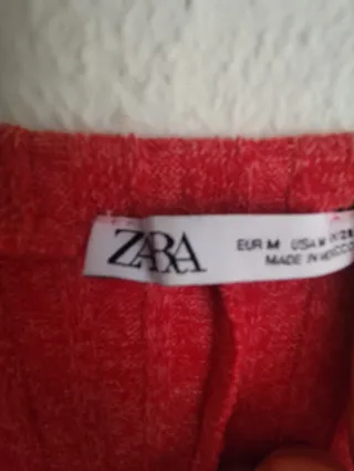 Lote Jersey Zara Pico Rojo Mujer y top mango