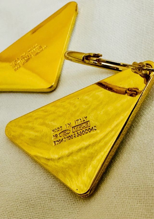 Orecchini Prada Triangolari Oro