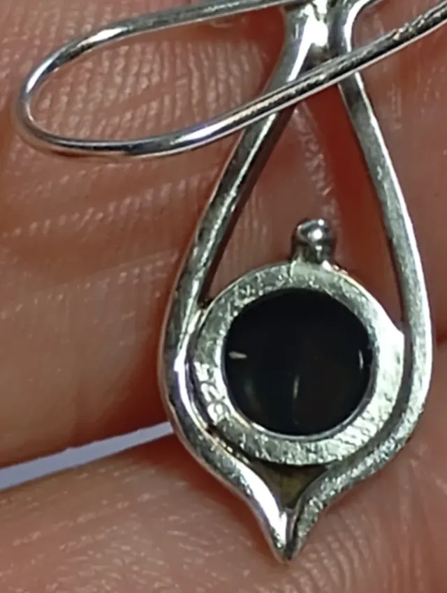 Pendientes Plata Ley onix