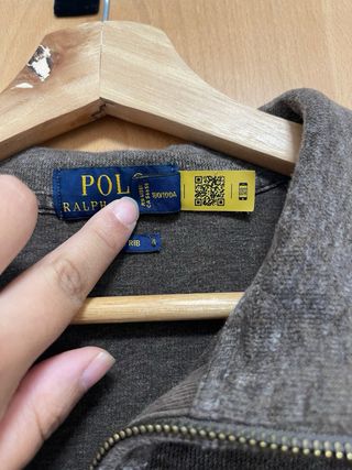 Jersey Polo Ralph Lauren Marrón Media Cremallera