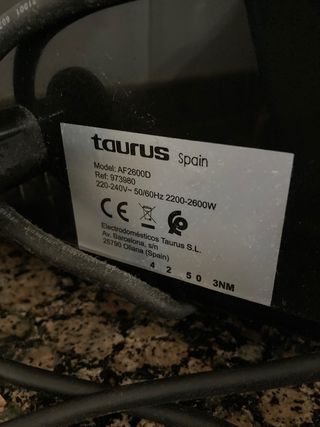 Freidora Aire Digital Taurus Duo 9L