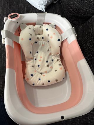 Bañera bebé plegable con cojín