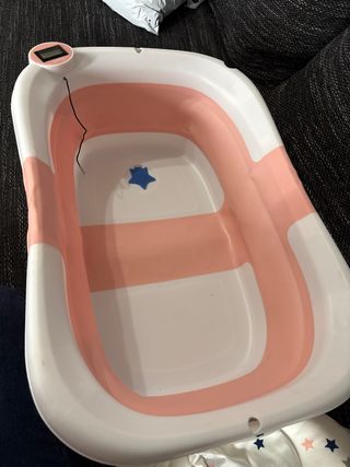 Bañera bebé plegable con cojín