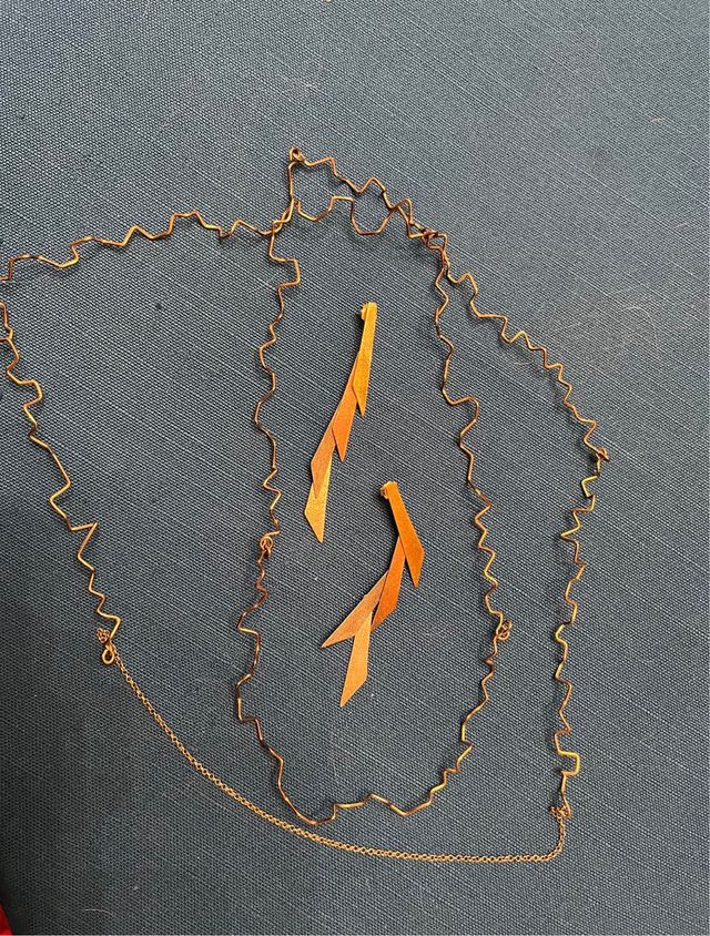 Parure collana e orecchini metallo