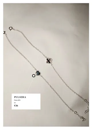 Pulsera Plata 925 Corazón negro