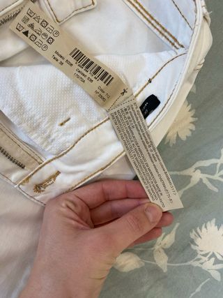 Pantalones Massimo Dutti Blancos