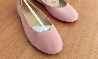 Zapatos Bailarinas piel rosa palo talla 38