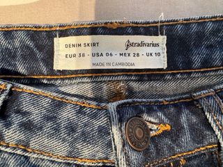 Minifalda vaquera Stradivarius azul