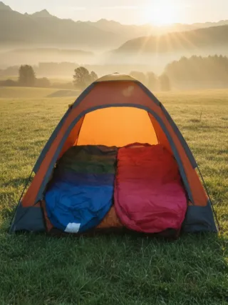 Set Camping: Tienda, Sacos y Colchones