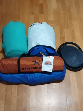 Set Camping: Tienda, Sacos y Colchones